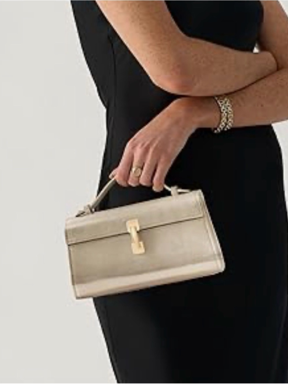 Small gold crossbody bag
